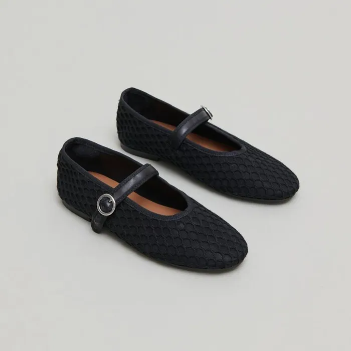 Women Ballet Flats With Strap Black JONAK Ballet Flats