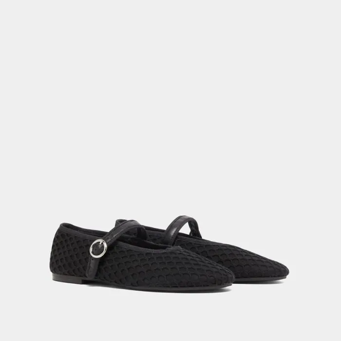 Women Ballet Flats With Strap Black JONAK Ballet Flats