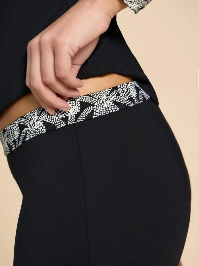 Women Bay Print Swim Short Black Print White Stuff Swimwear