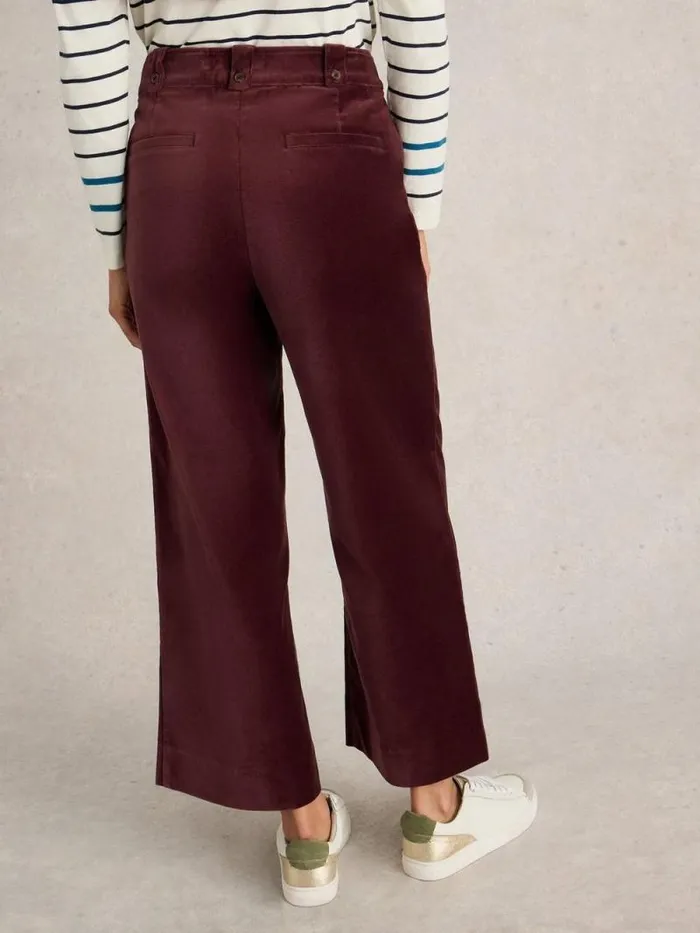 Women Belle Cropped Velvet Trouser Dk Plum White Stuff Trousers Women Belle Cropped Velvet Trouser Dk Plum White Stuff Trousers