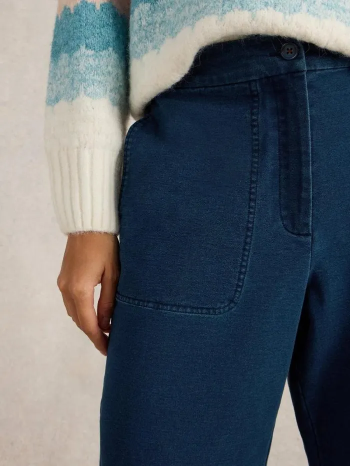 Women Belle Jersey Wide Leg Crop Dk Denim White Stuff Trousers Women Belle Jersey Wide Leg Crop Dk Denim White Stuff Trousers