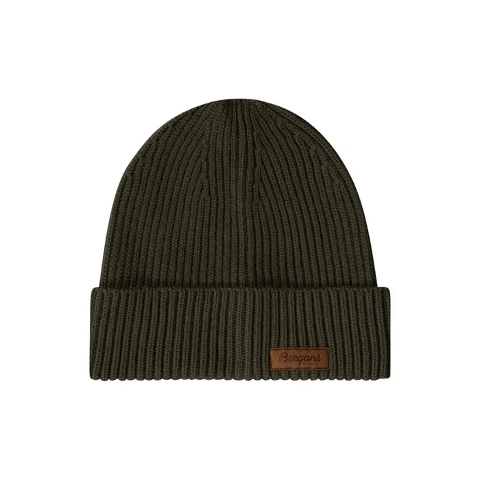 Women Bergans Of Norway Beanies And Caps Nordmarka Merino Beanie Dark Green Mud