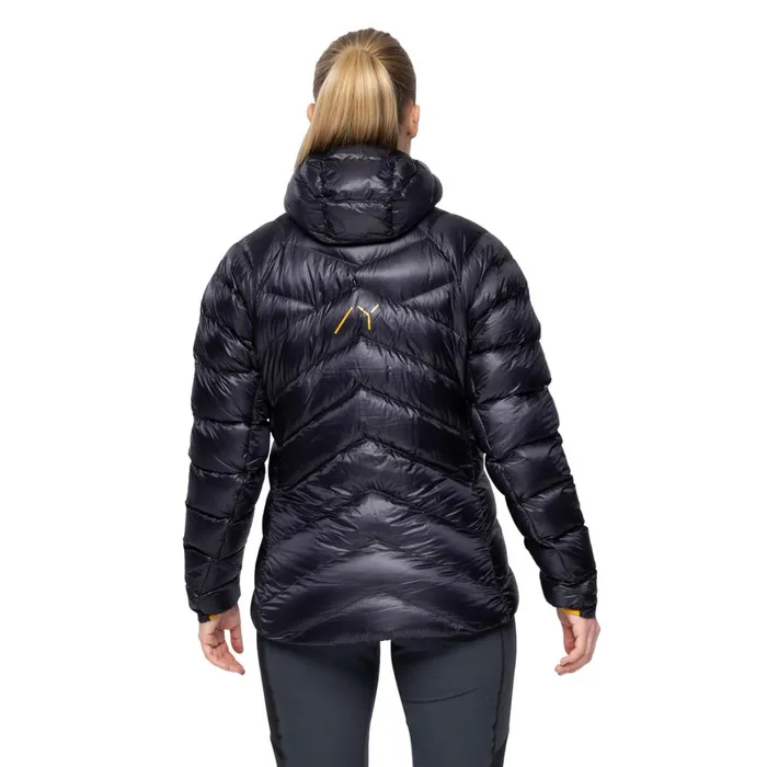 Women Bergans Of Norway Down Jackets Y Lightline Weightless Down Jacket Hood Dark Shadow Grey