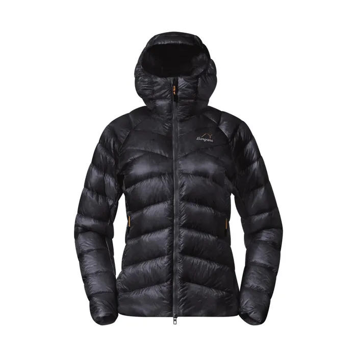 Women Bergans Of Norway Down Jackets Y Lightline Weightless Down Jacket Hood Dark Shadow Grey