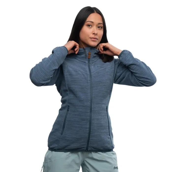Women Bergans Of Norway Fleece Hareid Fleece W Jacket Nohood Orion Blue