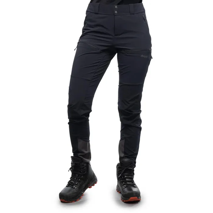 Women Bergans Of Norway Hiking Pants Rabot Softshell Pants Black