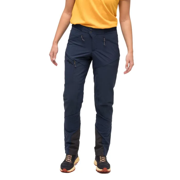 Women Bergans Of Norway Hiking Pants Tind Softshell Pants Navy Blue