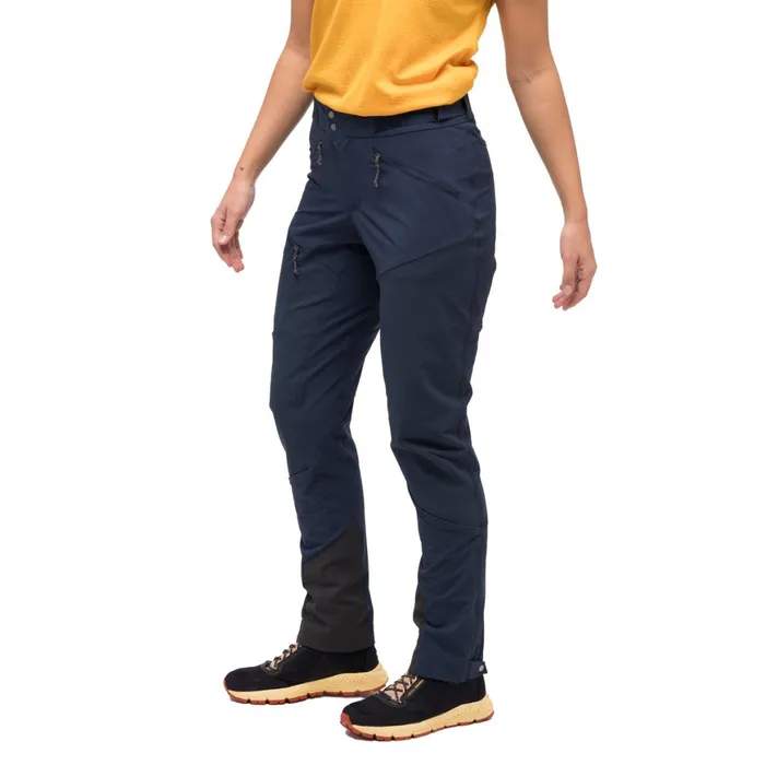 Women Bergans Of Norway Hiking Pants Tind Softshell Pants Navy Blue