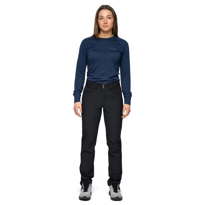 Women Bergans Of Norway Hiking Pants Vandre Light Softshell Pants Black
