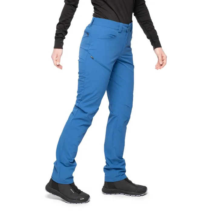 Women Bergans Of Norway Hiking Pants Vandre Light Softshell Pants North Sea Blue