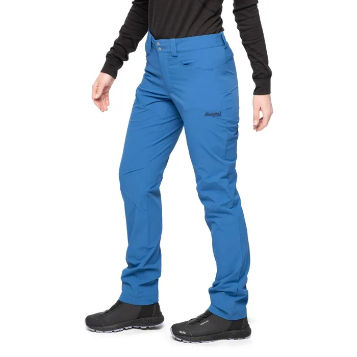 Women Bergans Of Norway Hiking Pants Vandre Light Softshell Pants North Sea Blue