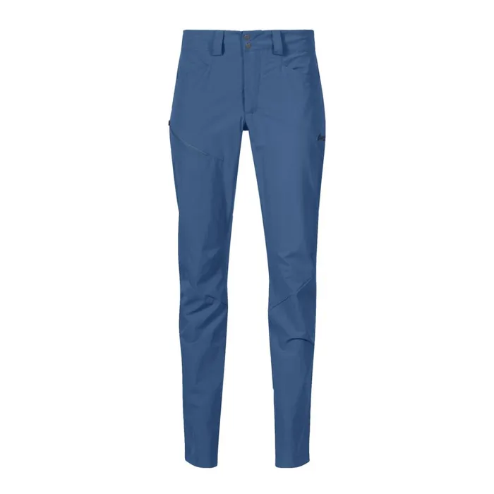 Women Bergans Of Norway Hiking Pants Vandre Light Softshell Pants North Sea Blue