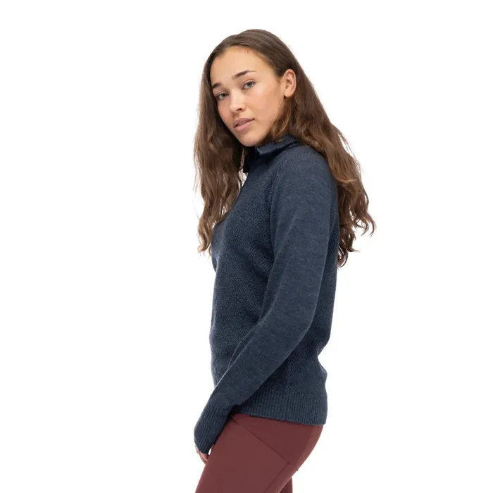 Women Bergans Of Norway Jumpers And Long Sleeves Ulriken Light Merino Jumper Orion Blue