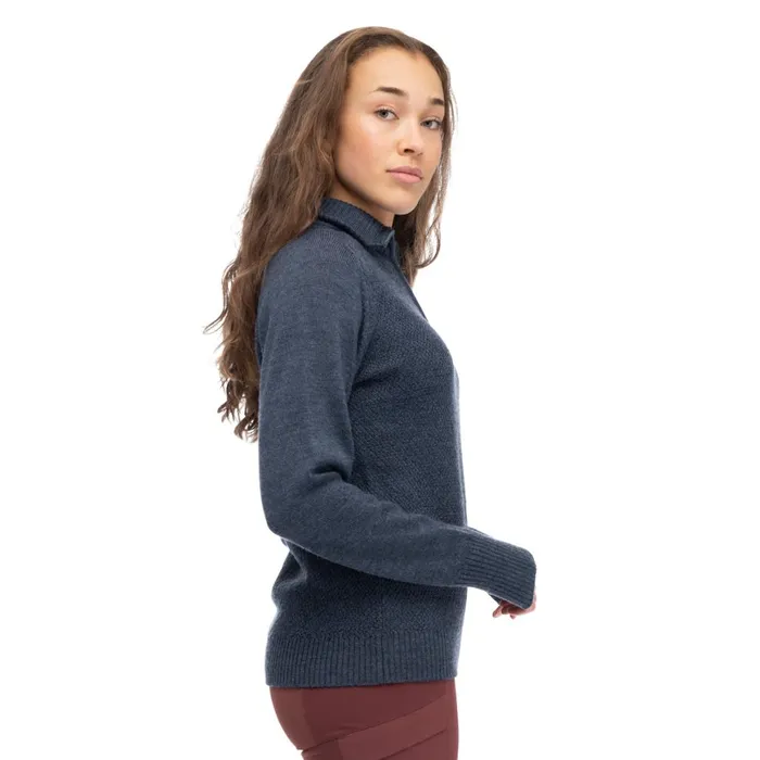 Women Bergans Of Norway Jumpers And Long Sleeves Ulriken Light Merino Jumper Orion Blue