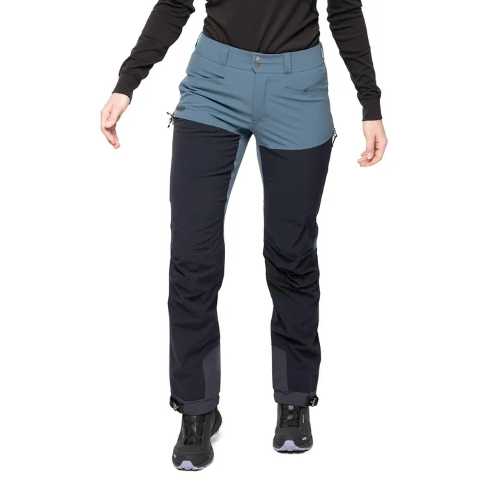 Women Bergans Of Norway Softshell Pants Bekkely Hybrid W Pants Orion Blue Black