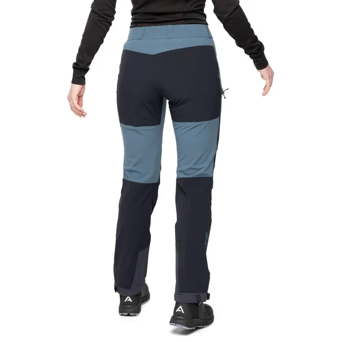 Women Bergans Of Norway Softshell Pants Bekkely Hybrid W Pants Orion Blue Black
