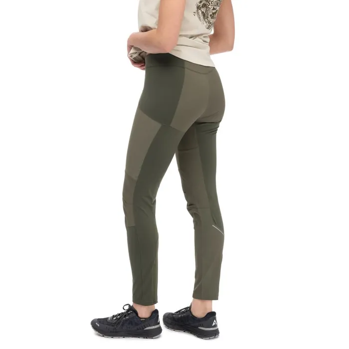Women Bergans Of Norway Softshell Pants Flyen Original Tight Pants Dark Green Mud