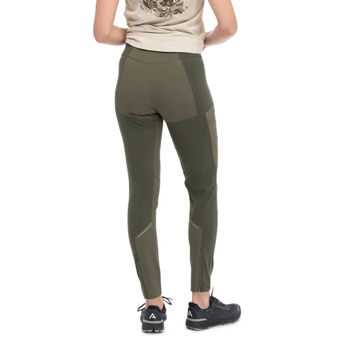 Women Bergans Of Norway Softshell Pants Flyen Original Tight Pants Dark Green Mud