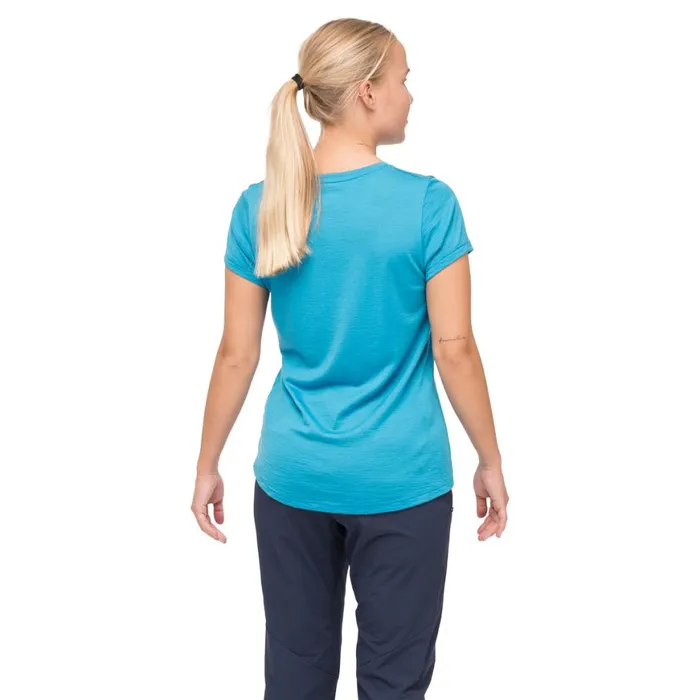 Women Bergans Of Norway TShirts Rabot Mount Wool Tee Aqua Lagoon
