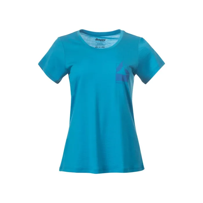 Women Bergans Of Norway TShirts Rabot Mount Wool Tee Aqua Lagoon