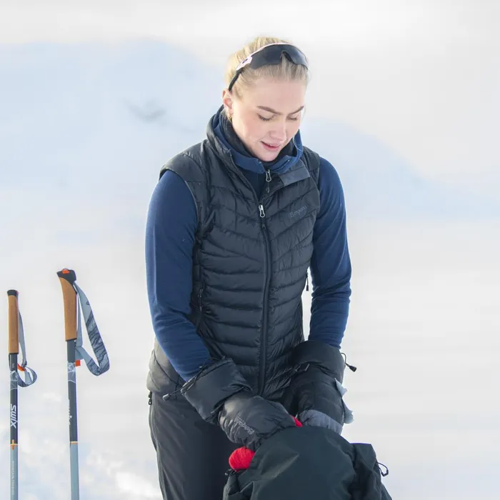 Women Bergans Of Norway Vests Rabot Light Down Vest Black