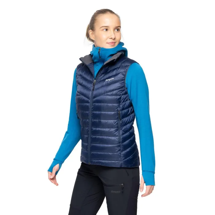 Women Bergans Of Norway Vests Rabot Light Down Vest Navy Blue