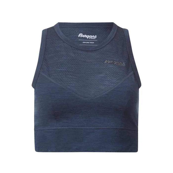 Women Bergans Of Norway Wool TShirts And Tops InnerLight W Top Navy Blue