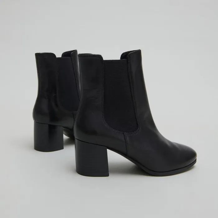 Women Boots With Heels And Elastic Black JONAK Ankle Boots Lowboots