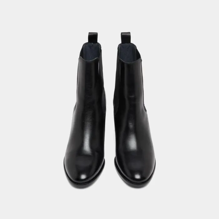 Women Boots With Heels And Elastics Black JONAK Ankle Boots Lowboots