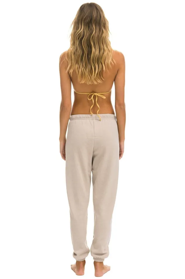 Women Bottoms Aviator Nation BOLT SWEATPANTS 8211 SAND BLUE