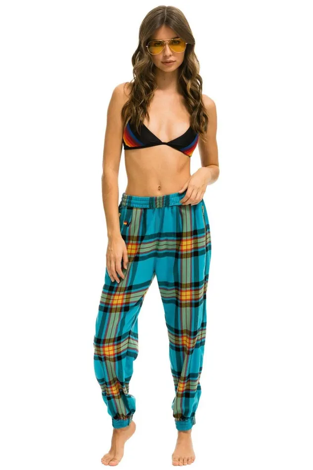 Women Bottoms Aviator Nation PLAID LODGE PANT 8211 JACKSON PLAID
