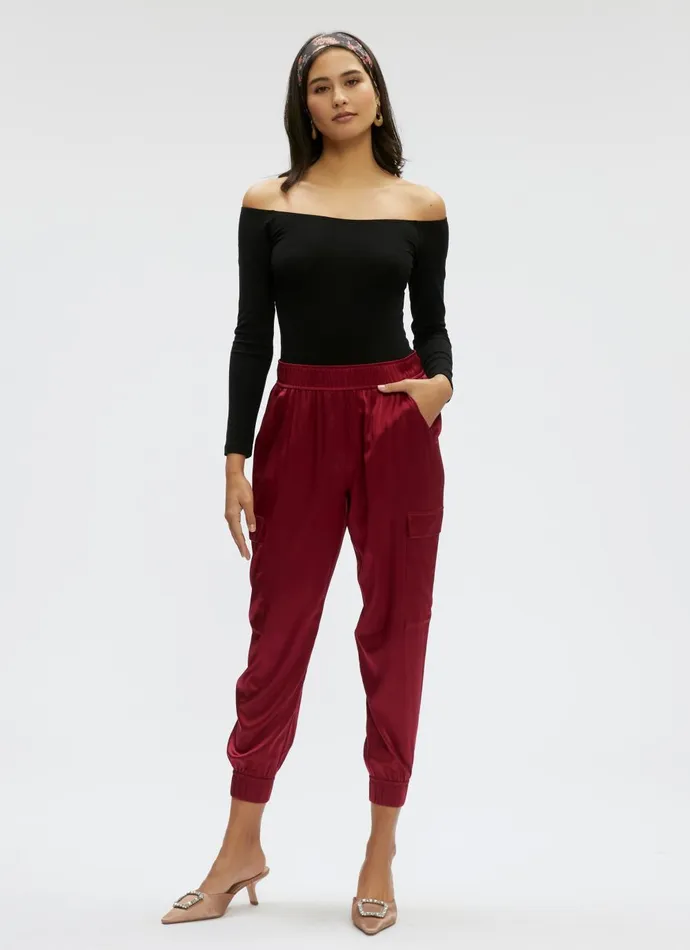 Women Bottoms Robert Graham IRYNA PANT Burgundy