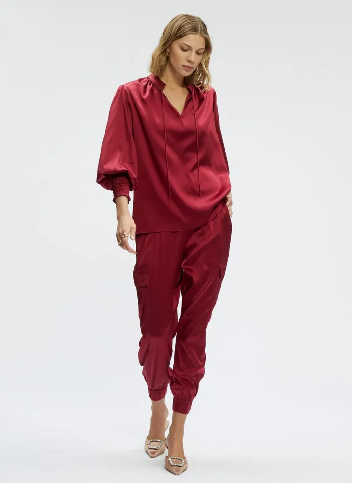 Women Bottoms Robert Graham IRYNA PANT Burgundy