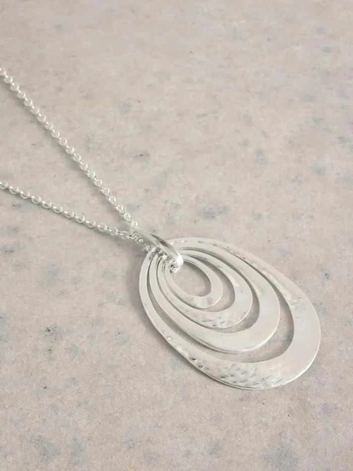 Women BRYONY TEXTURED NECKLACE Silver Tone Metallic White Stuff Jewellery