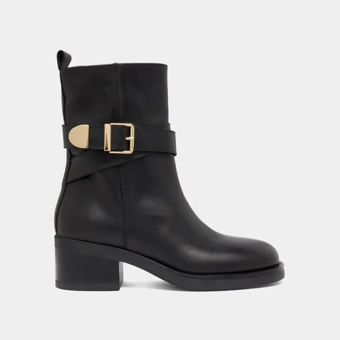 Women Buckle Ankle Boots Black JONAK Ankle Boots Lowboots