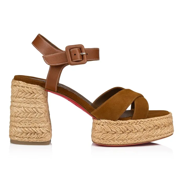 Women Calakala 85 Mm Espadrilles Suede And Calf Leather 8211 Rhea Christian Louboutin Platforms