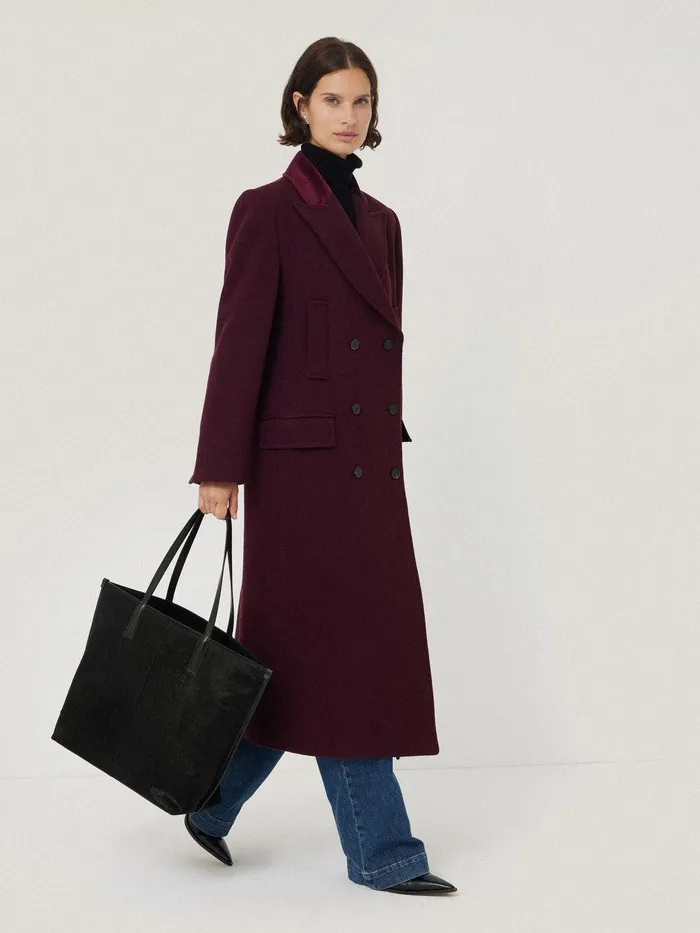 Women Calf Hair Leather Tote Black Jigsaw Bags