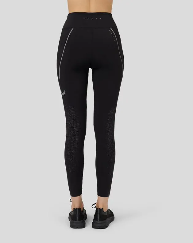 Women Castore Leggings Light Breathable Reflective Training Leggings 8211 Black