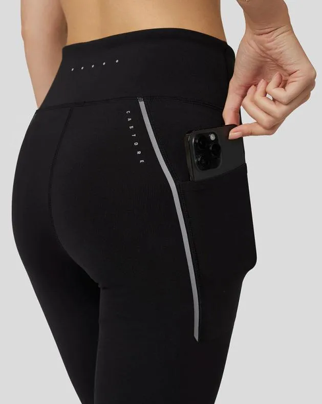 Women Castore Leggings Light Breathable Reflective Training Leggings 8211 Black