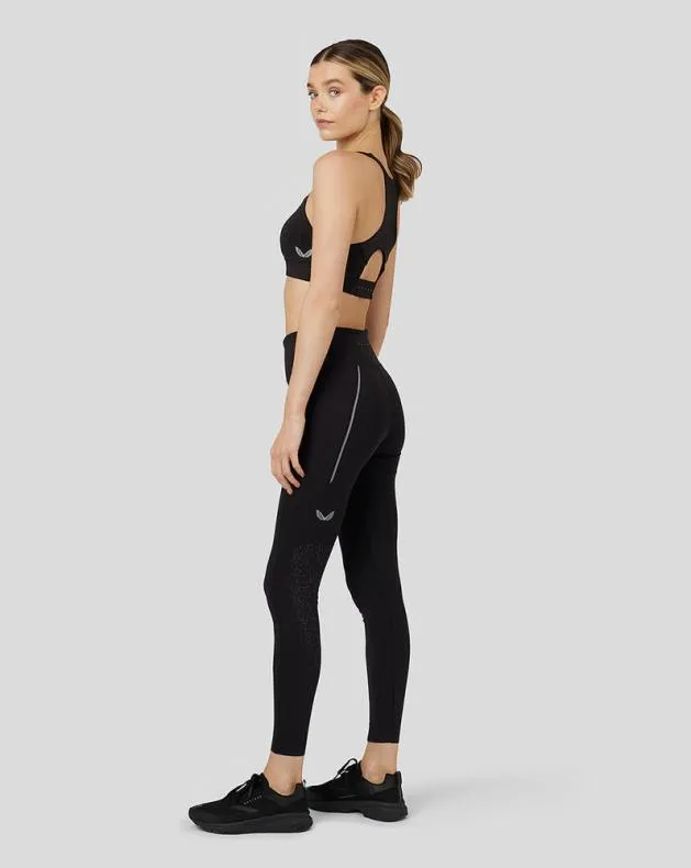 Women Castore Leggings Light Breathable Reflective Training Leggings 8211 Black