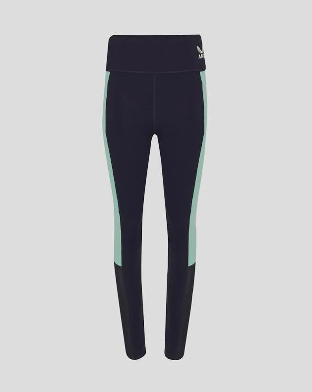 Women Castore Leggings WoAMC Lightweight Aeromesh Leggings 8211 Navy