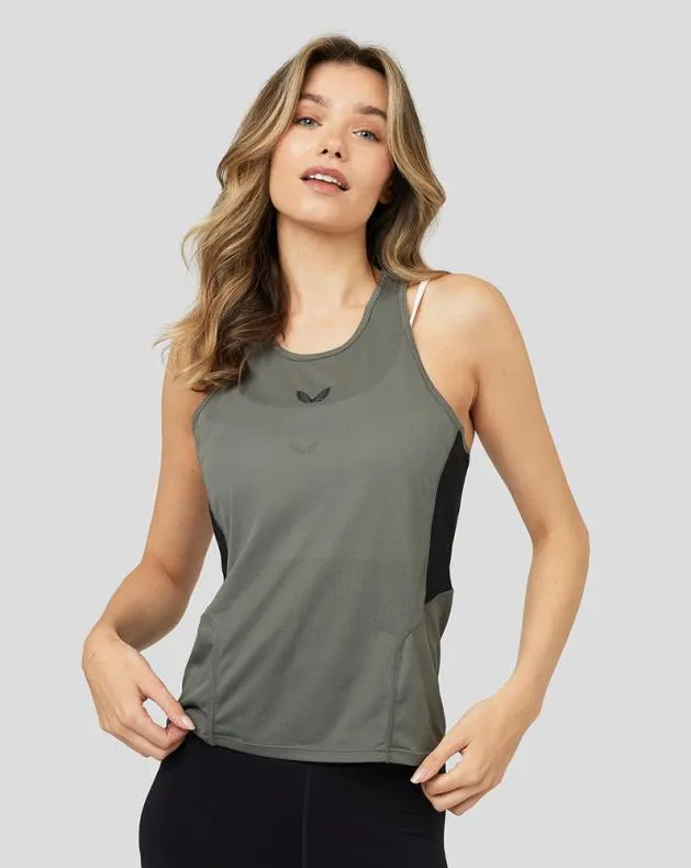 Women Castore Tops Active Performance Tank Top 8211 Gunmetal