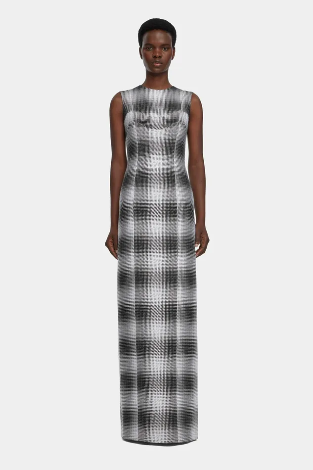 Women Celene Dress In Black and White Checked Cloque Dresses Emilia Wickstead