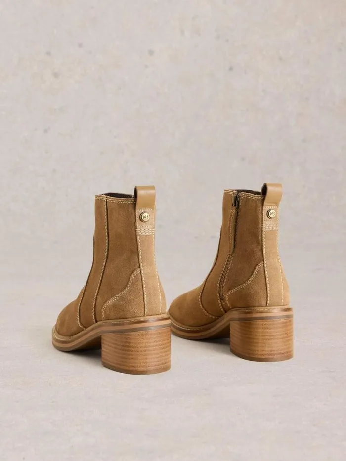 Women Cleo Block Heel Boot Light Tan White Stuff Heels Women Cleo Block Heel Boot Light Tan White Stuff Heels