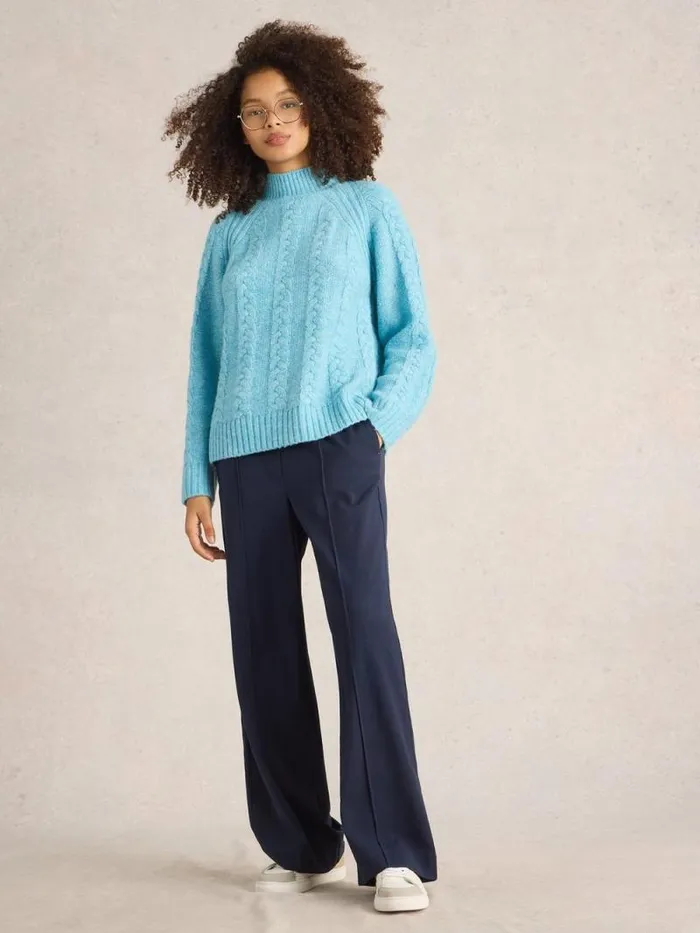 Women CLEO JUMPER Bright Blue White Stuff Knitwear