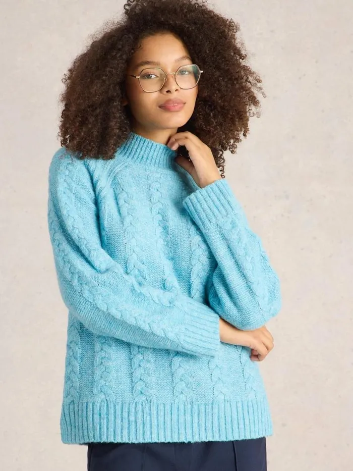 Women CLEO JUMPER Bright Blue White Stuff Knitwear