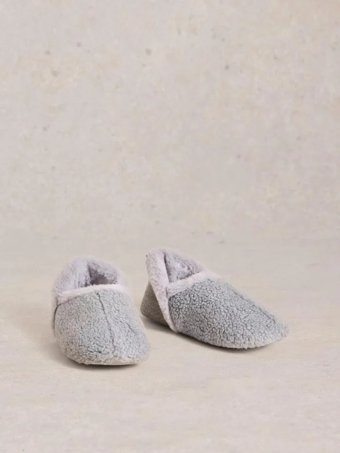 Women Closed Back Reya Slipper Mid Grey White Stuff Slippers
