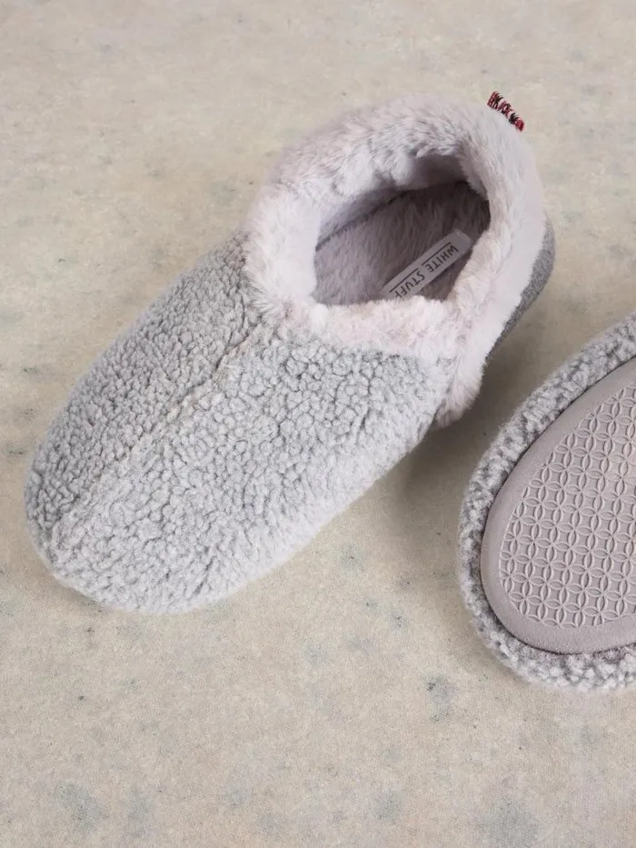 Women Closed Back Reya Slipper Mid Grey White Stuff Slippers