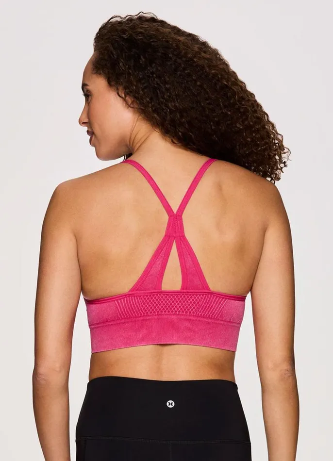 Women Cloud XBack Seamless Bra Pink RBX Active Sports Bras