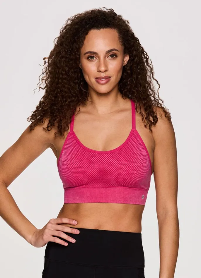 Women Cloud XBack Seamless Bra Pink RBX Active Sports Bras